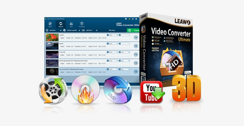 Leawo Video Converter Ultimate - Leawo Video Converter Ultimate 7.8, transparent png download