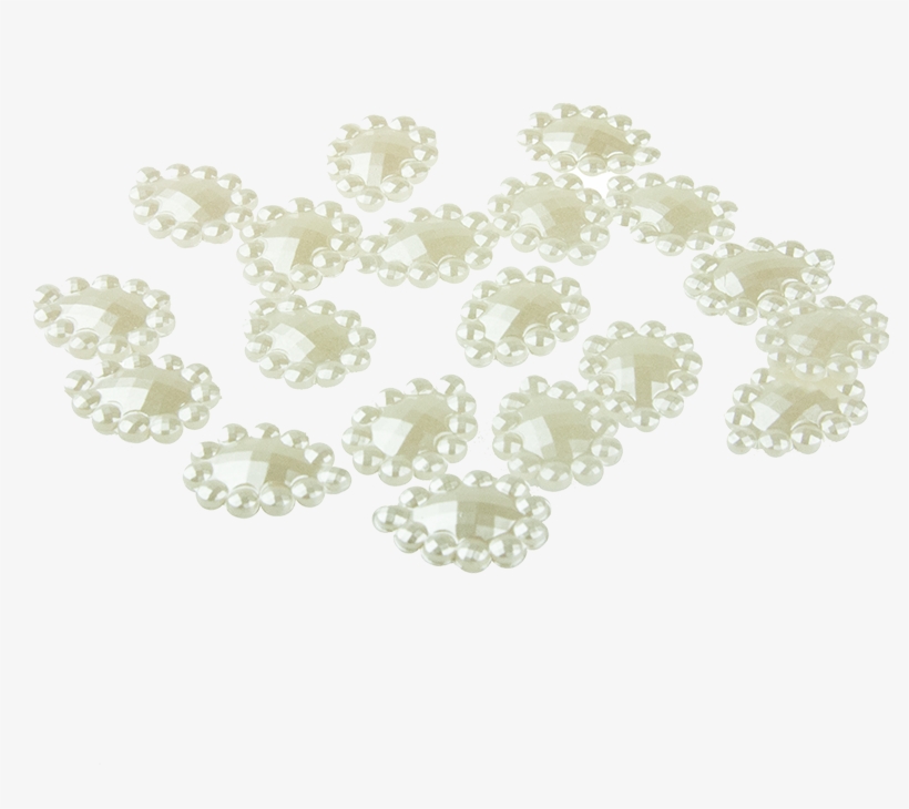 20 Flat Back Teardrop Pearl Embellishments 12mm - Placemat, transparent png download
