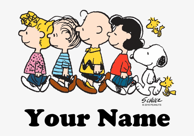 Peanuts Walking No Bg Personalized Tote Bag By Peanutsstore - Charlie Brown  Characters Walking Png Image | Transparent Png Free Download On Seekpng