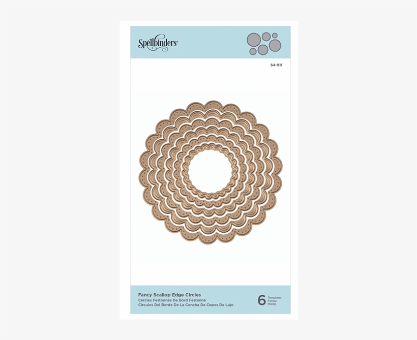 Spellbinders Nestabilities Fancy Scallop Edge Circles - Circle Scalloped Edge Dies, transparent png download