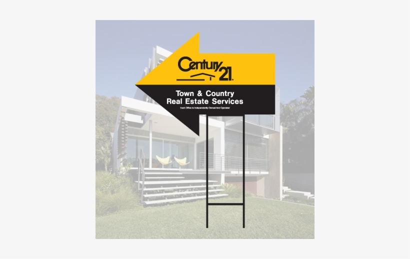 Arrow Shaped Directional Sign, Heavy Step Stake - Century21 For Sale Signs, transparent png download