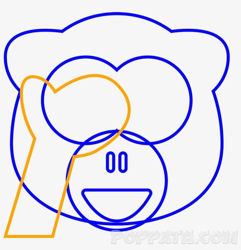 Draw One Hand Over The Left Eye - Imagenes De Emojis De Caca Para Dibujar, transparent png download