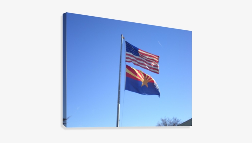 Us And Arizona Flag Canvas Print - Flag, transparent png download