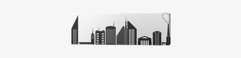 Nine Silhouettes Of City Buildings - Skyline, transparent png download