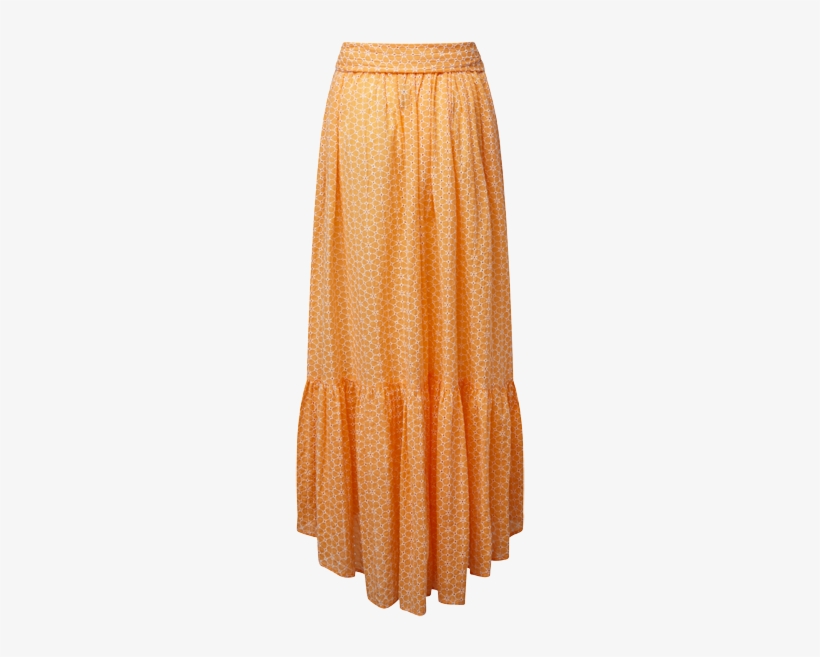 Nicole Tangerine And White Daisy Eyelet Skirt - Skirt, transparent png download
