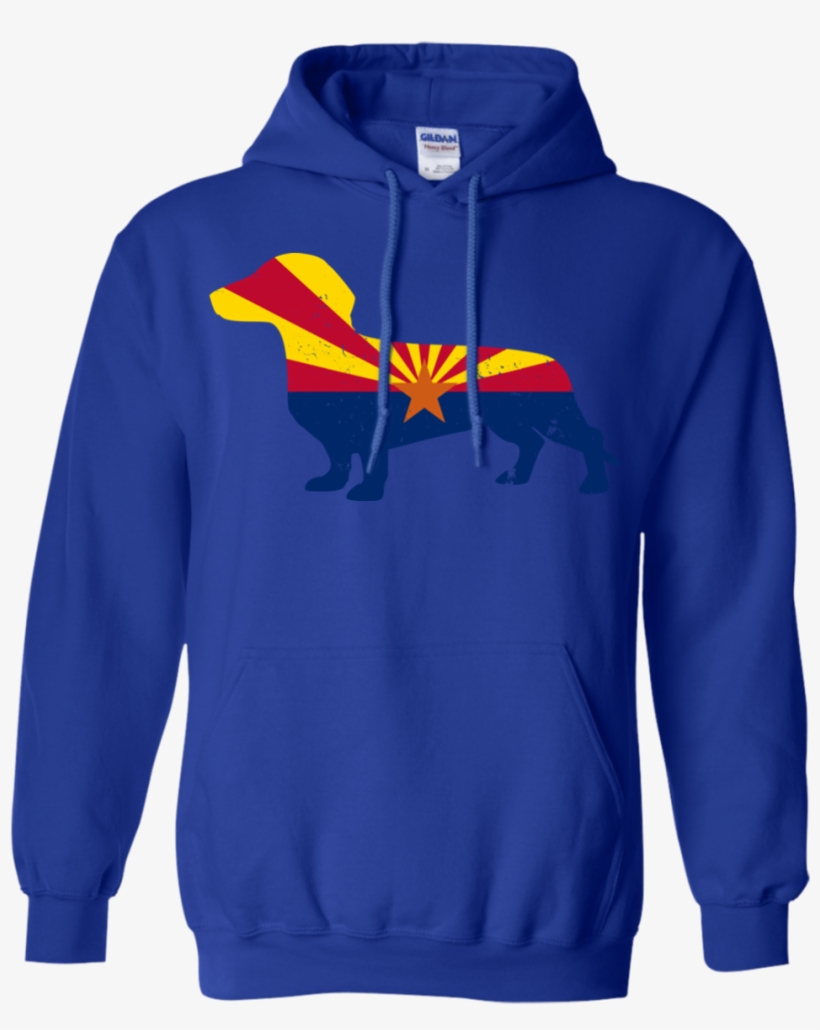 Dachshund Arizona Flag Pullover Hoodie 8 Oz - T-shirt, transparent png download