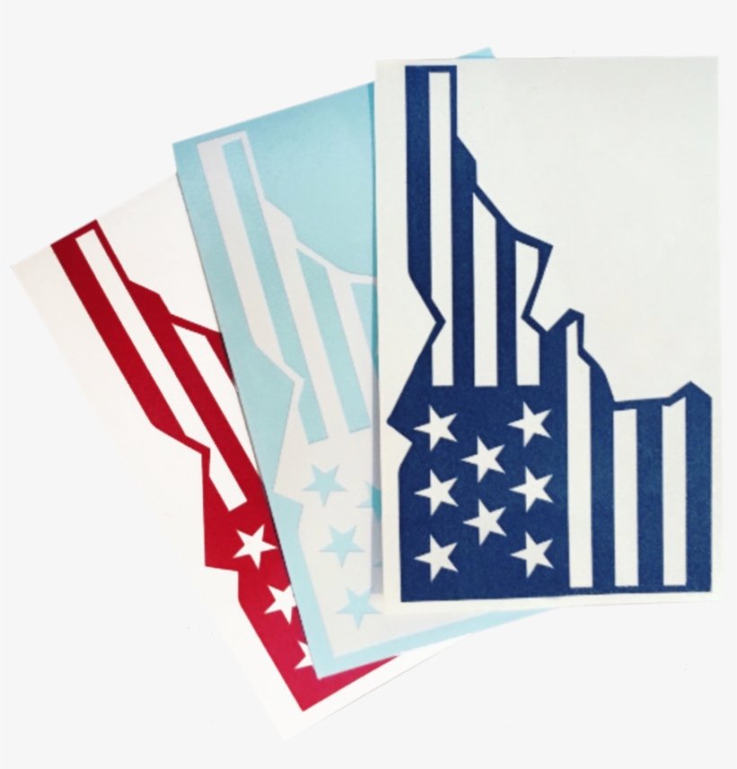 Star Spangled Idaho Sticker - Idaho, transparent png download