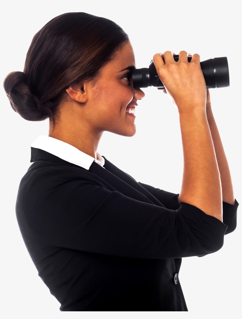 Working Women Free Png Image - Woman With Binoculars, transparent png download