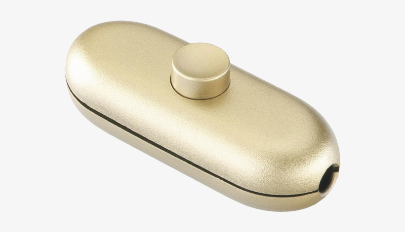 Gold Button Inline Cable Lamp Switch - Latching Relay, transparent png download
