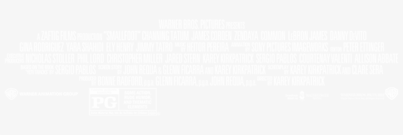 Privacy Policyterms Of Useparental Guidempaafilm Ratings - Smallfoot Credits, transparent png download