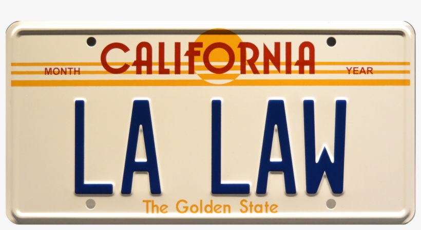 La Law Prop Plate Movie Memorabilia From La Law Starring - Future License Plate, transparent png download