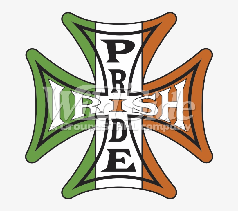 Irish Pride Iron Cross - Biker Iron Cross, transparent png download