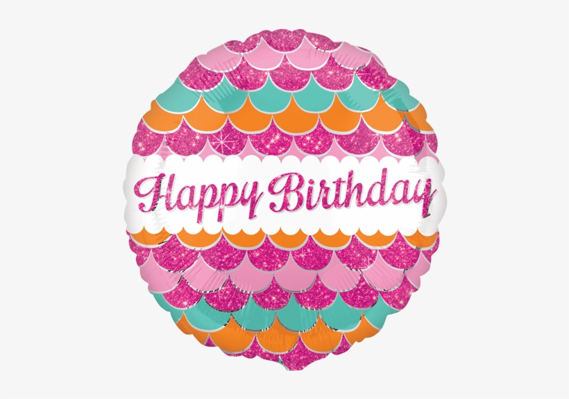 18" Pink Sparkle Happy Birthday Foil Balloon - Happy Birthday Foil Balloon, transparent png download