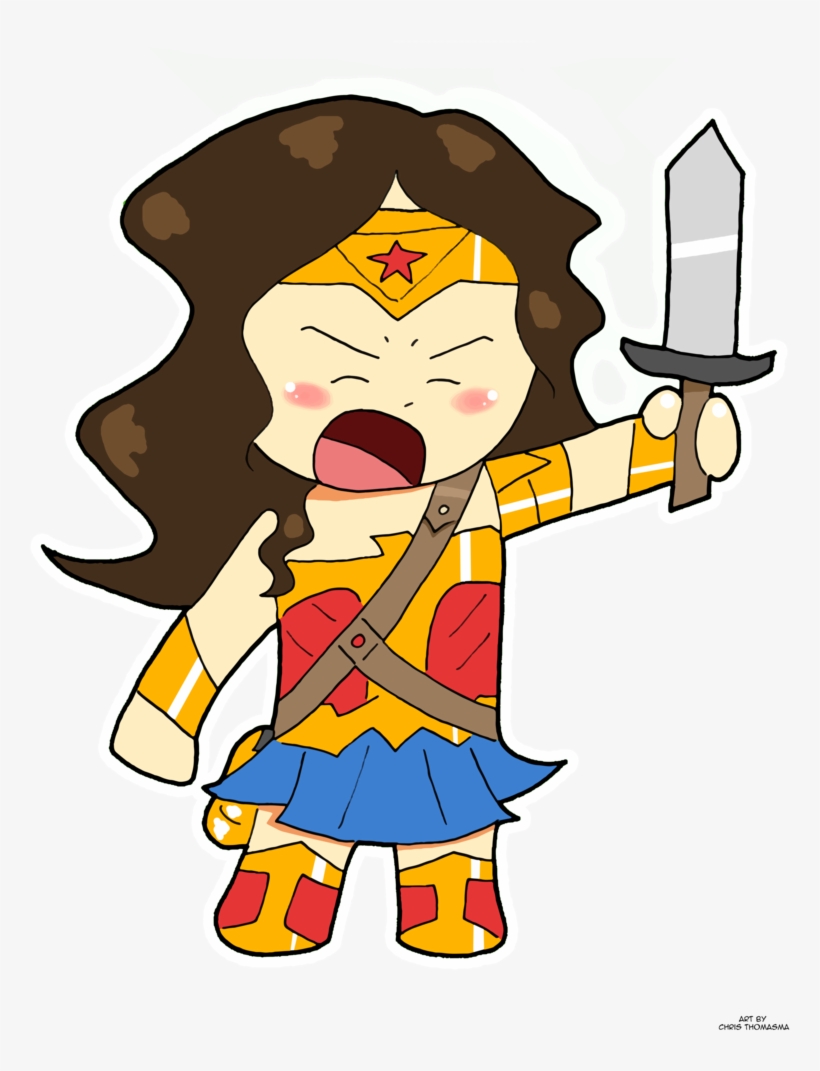 Wonder Woman Gal Gadot By Lasergunspewpew I - Wonder Woman Chibi Gal Gadot, transparent png download