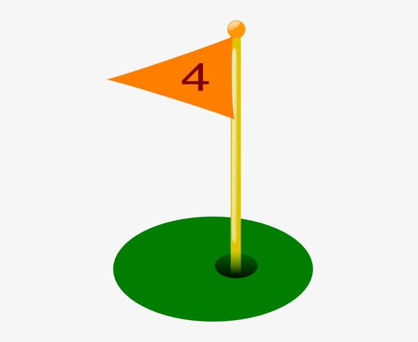 Golf Flag Clip Art - Golf Flag Hole 4, transparent png download