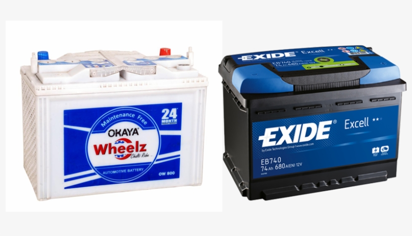 Batteries - Exide Battery, transparent png download