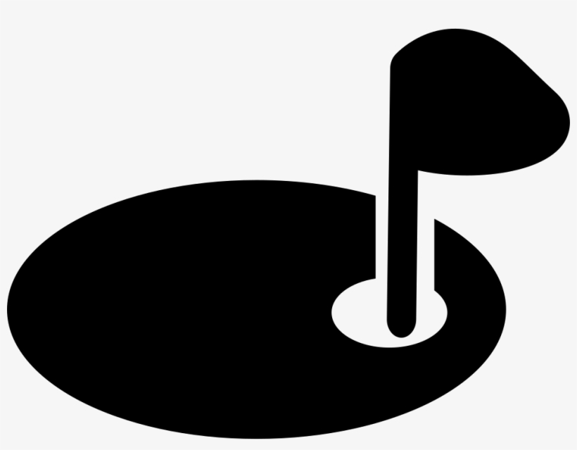 Golf Hole With A Flag Vector - Illustration, transparent png download