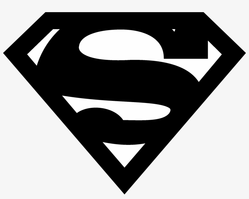 Superman Logo Black And White Png - Superman Decal, transparent png download