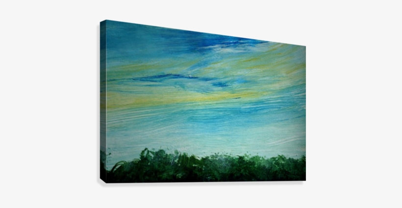 Sky And Clouds Canvas Print - Painting, transparent png download