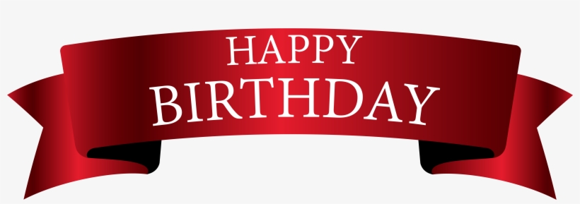Red Birthday Banner Png Clipart Image - Birthday Cake Birthday Card Dg36512, transparent png download