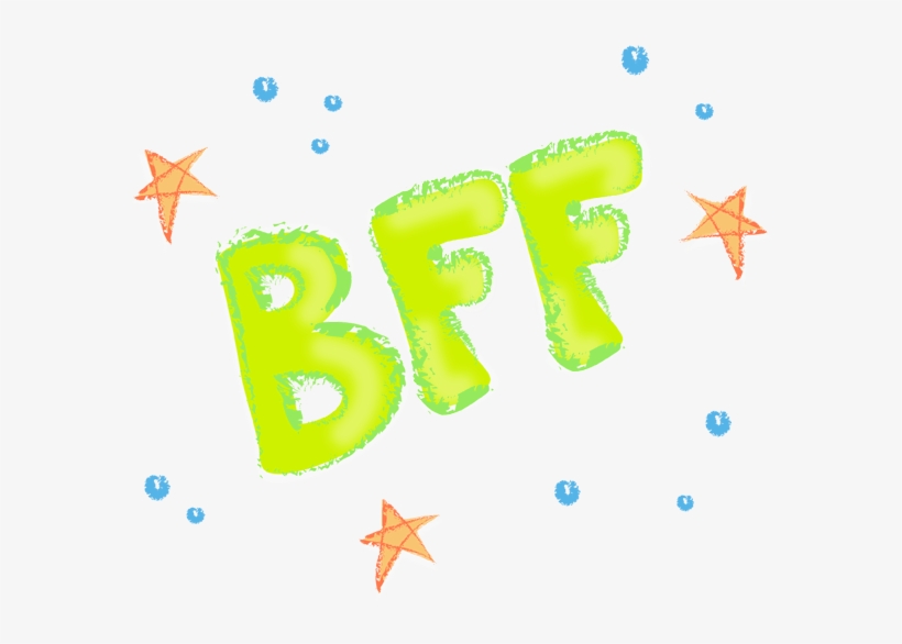Cute Bbf Bestfriend Best Friends Star Watercolor Handpa - Star, transparent png download