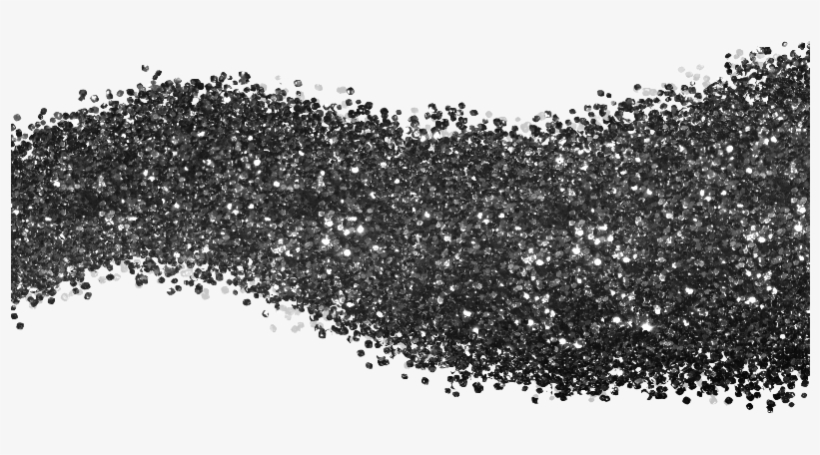 Black Silver Texture Png Free - Black Glitter Transparent, transparent png download