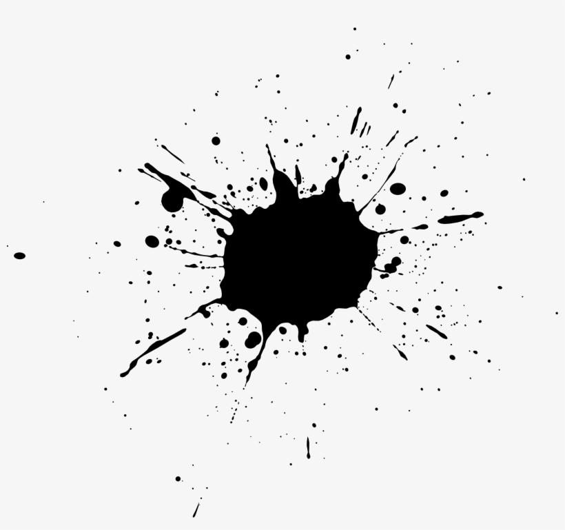 Transparent Png File Download For Free - Black Paint Splatter Psd, transparent png download