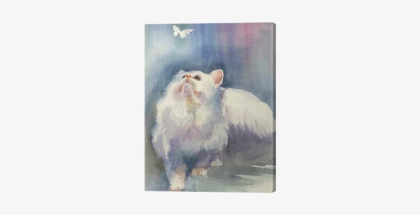 Watercolor Animal Collection - Watercolor Cat Persian, transparent png download