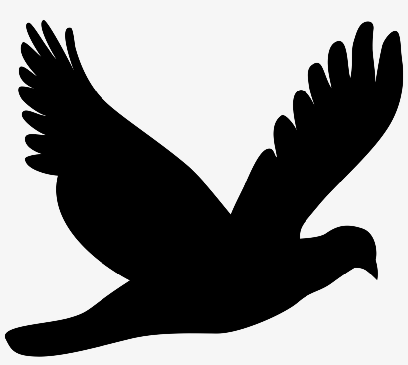 Silhouette Of A Turtle At Getdrawings - Flying Dove Silhouette, transparent png download