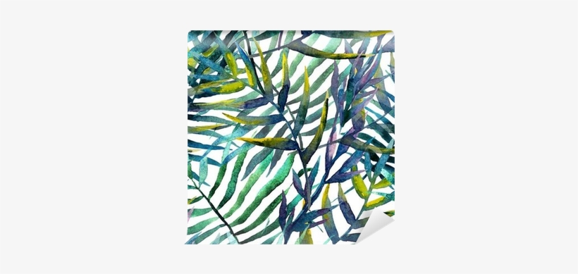 Leaves Abstract Pattern Background Wallpaper Watercolor - Leaves Abstract Pattern Background Wall Watercolor, transparent png download