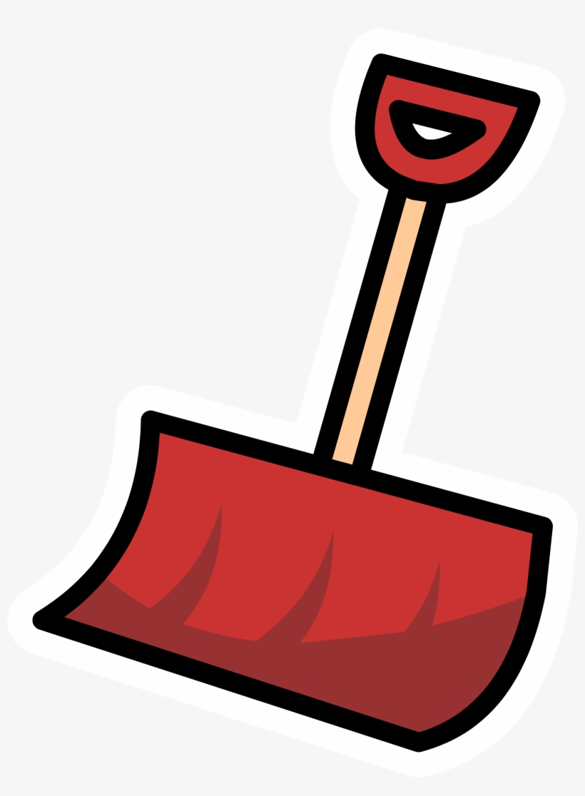 Red Snow Shovel Pin - Clip Art Snow Shovel, transparent png download
