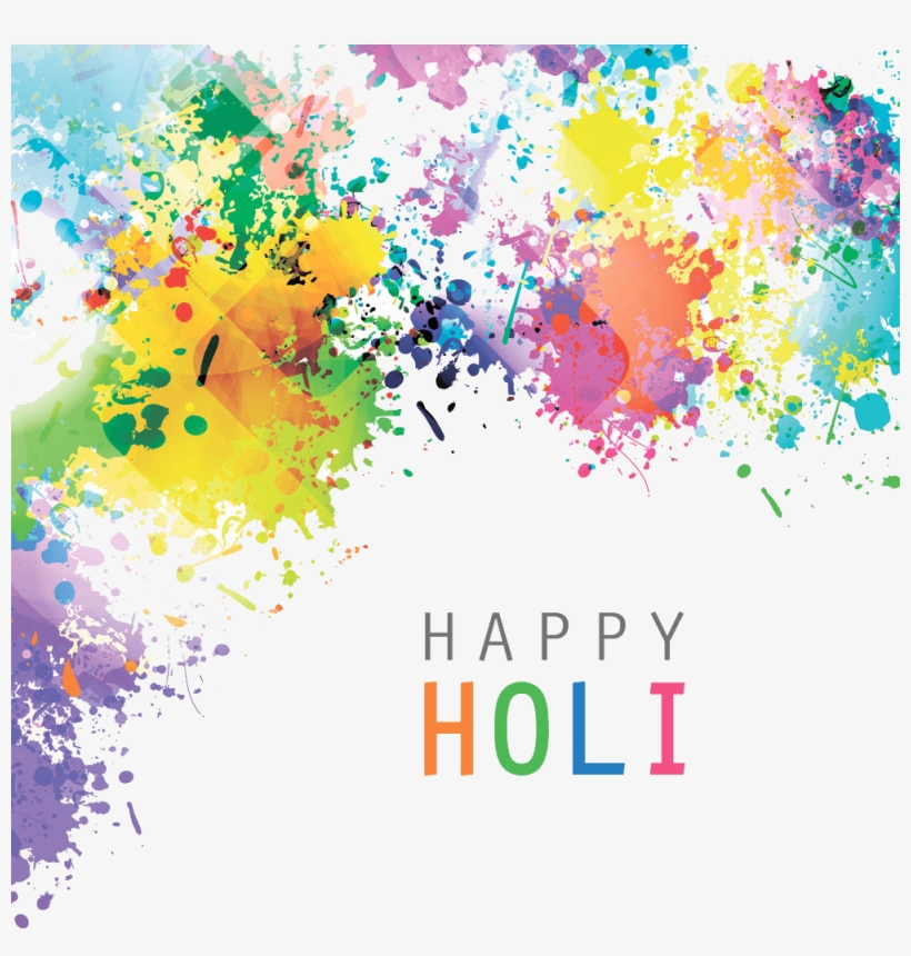 Free Watercolor Splash Png - Holi Png, transparent png download