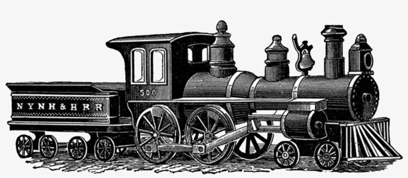 **free Vintage Digital Stamps** - Happy Fathers Day Train, transparent png download