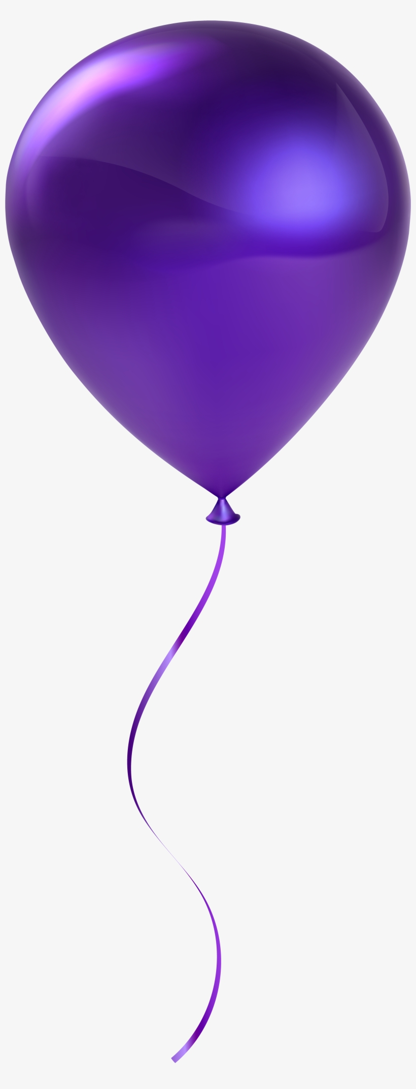 Single Purple Balloon Transparent Clip Artu200b Gallery - Purple Balloon Transparent Background, transparent png download