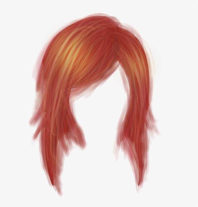 Painted Hair By Mihaelajoedesigns On Deviantart Black - Red Hair Wig Png, transparent png download