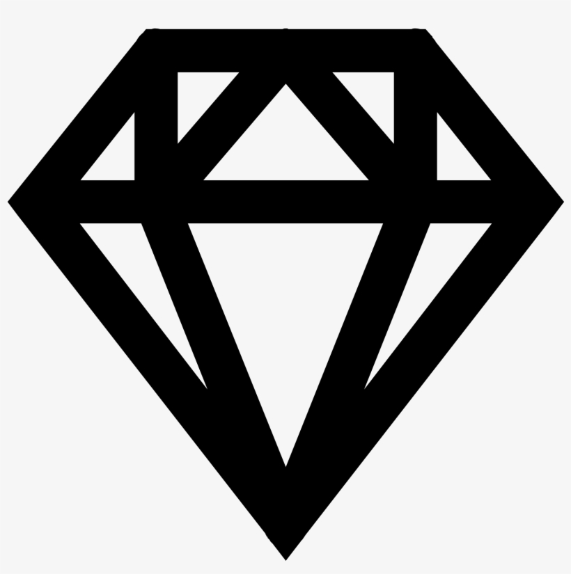 Brilliant Black Diamond Png Image - Diamond Icon Font Awesome, transparent png download
