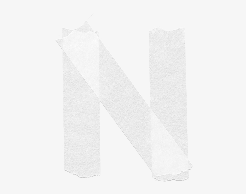 Tape White Font - Monochrome, transparent png download
