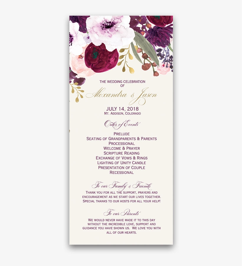 Invitation Wedding Purple Pink, transparent png download