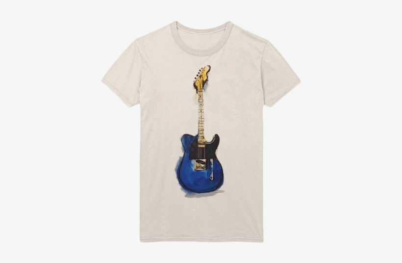 Zc Blue Tele Watercolor T-shirt - Electric Guitar, transparent png download