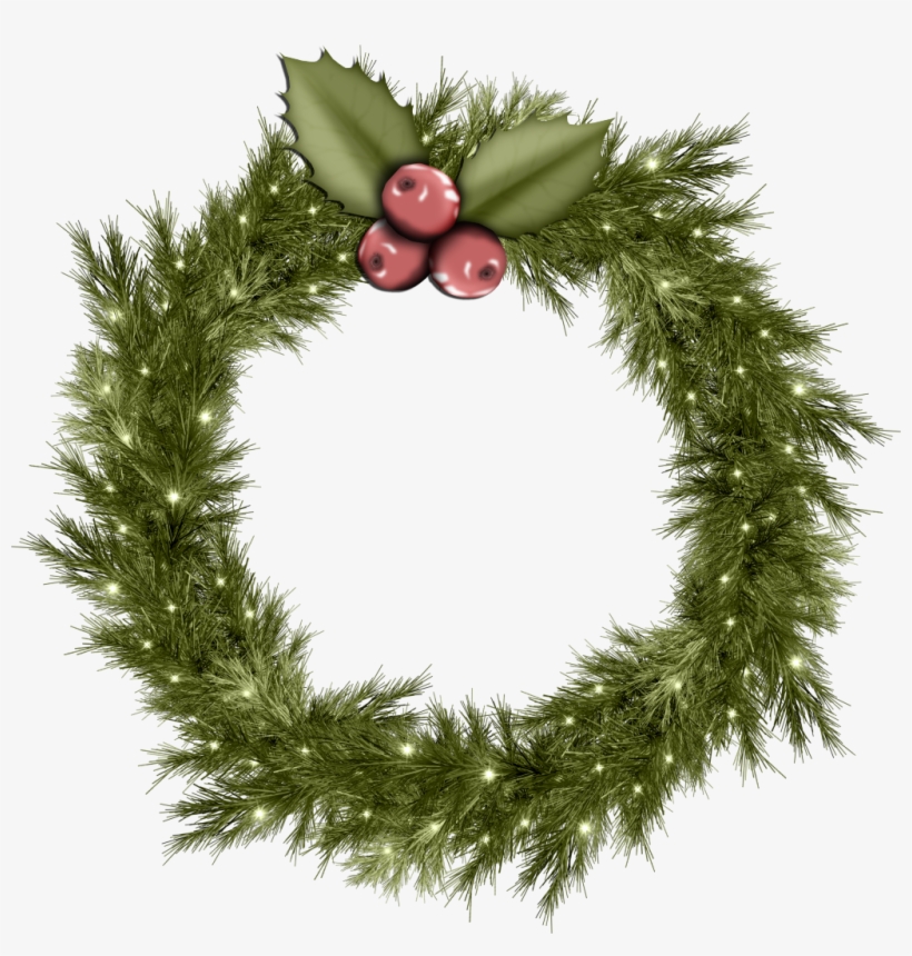 Wreath Clipart Light Png - Christmas Wreath Png, transparent png download