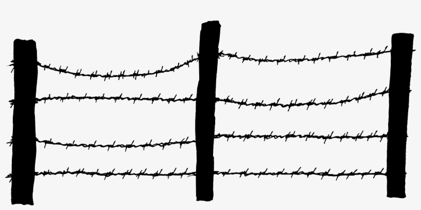 Free Download - Barbed Wire Fence Png, transparent png download