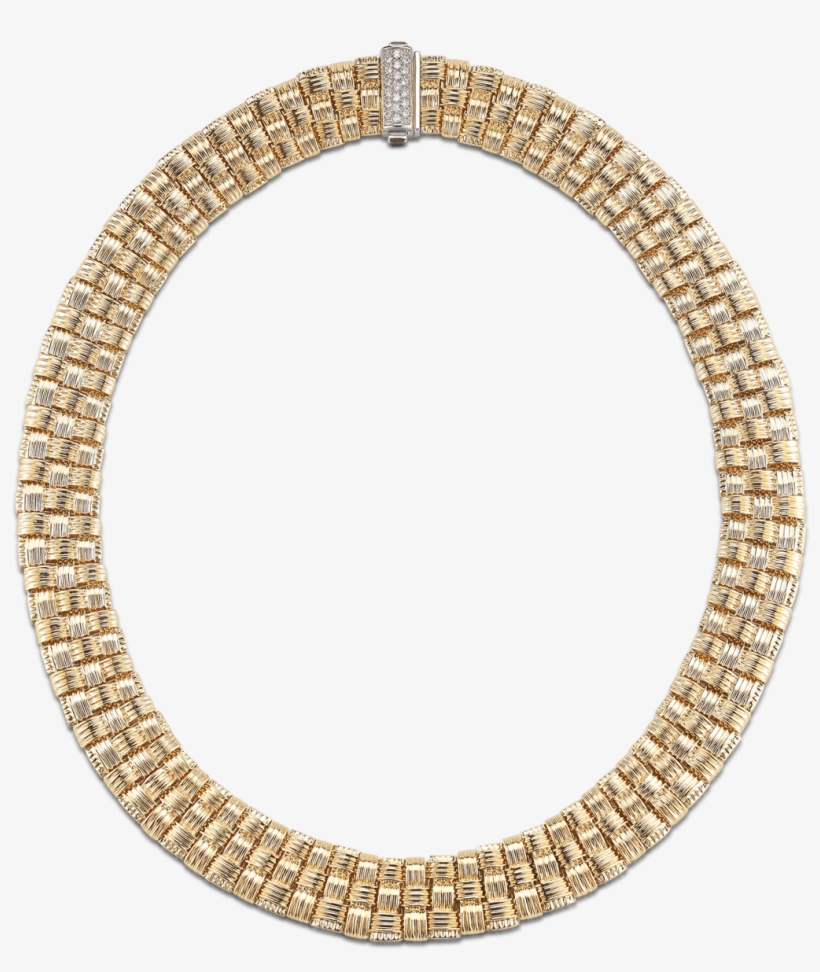 Roberto Coin Appassionata 18k Yellow Gold And 18k - Roberto Coin 3 Row Diamond Appassionata Diamond Necklace, transparent png download