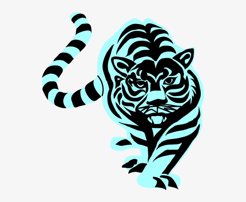 Tiger - Tiger Png Black And White, transparent png download