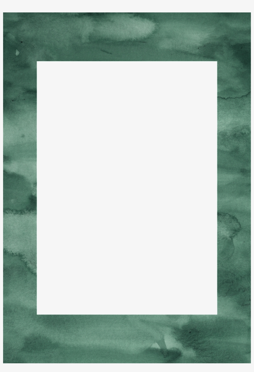 Green Watercolor Hand Painted Rendering Border Transparent - Watercolor Painting, transparent png download