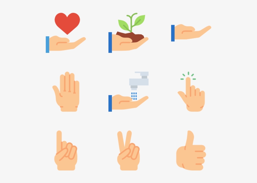 Hands Vector Flat Design - Portable Network Graphics, transparent png download