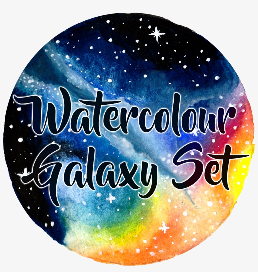 Circular Watercolour Galaxies And Nebulae Example Image - Watercolor Painting, transparent png download