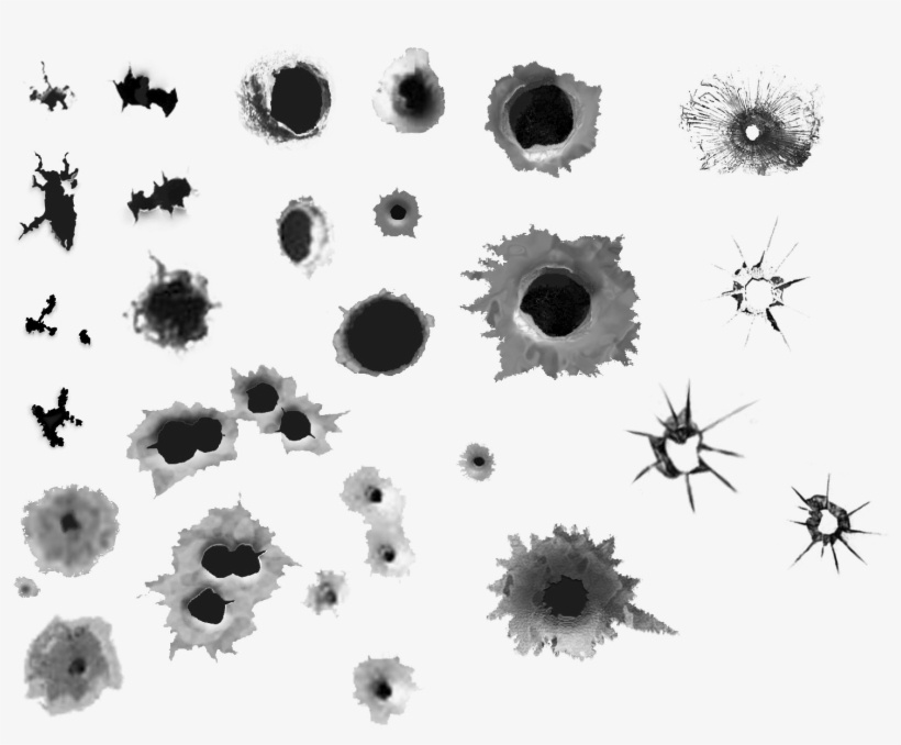 Bullet Shot Hole Png Image - Transparent Bullet Holes Png, transparent png download