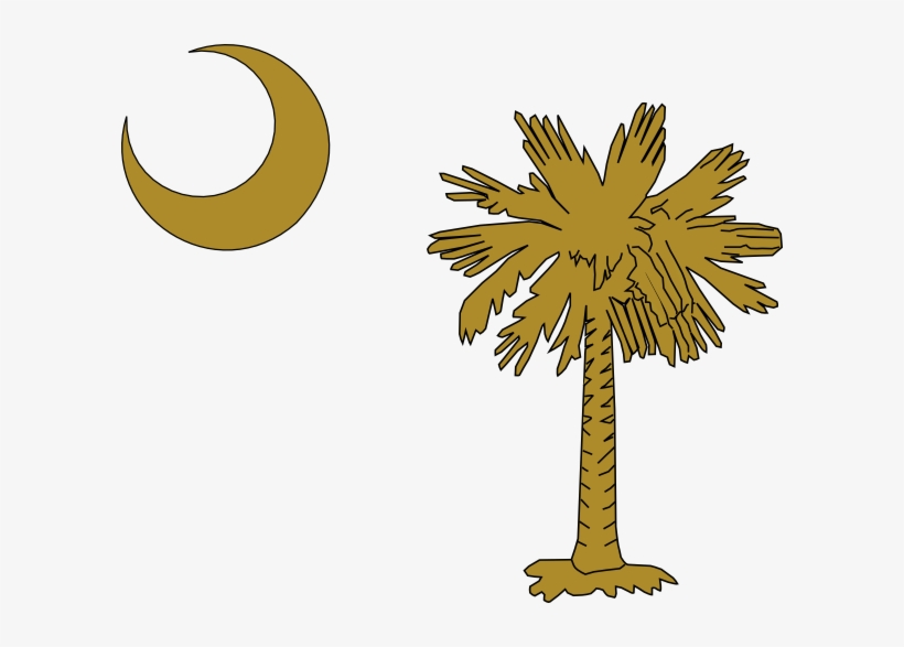 Gold Clipart Palm Tree - South Carolina Palmetto Tree, transparent png download