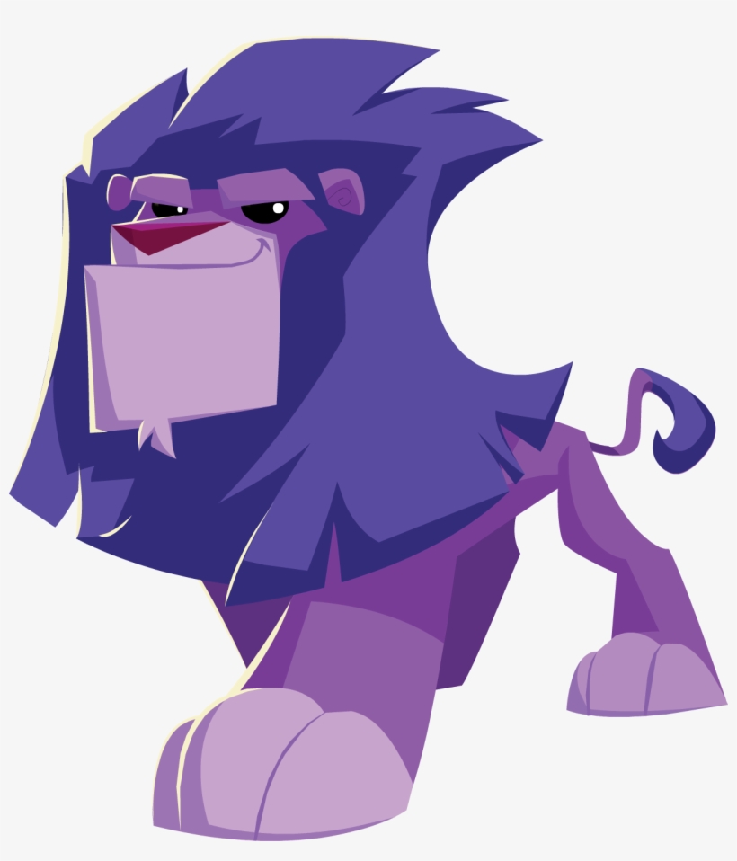 Purple Lion - Animal Jam Lion Png, transparent png download