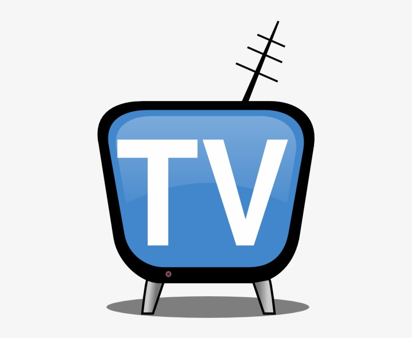 Clipart Black And White Stock Retro Set In Blue With - Television Set Clip Art, transparent png download